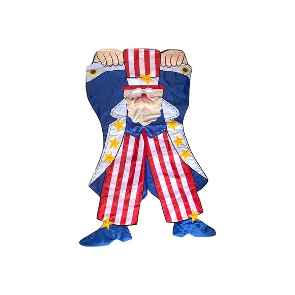 FLAG Banner Patriotic Uncle Sam Double Sided 4th of July United States 44" X 24" - Picture 1 of 5
